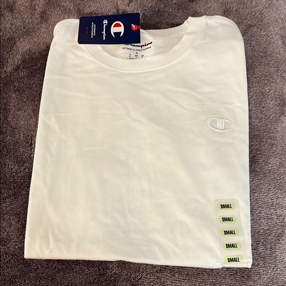 Champion Classic White Tee with Logo - Picture 1 of 5